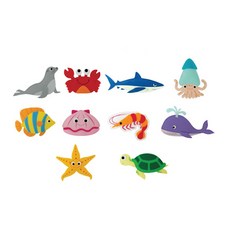 바다생물무늬펠트