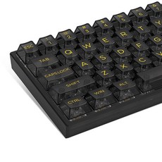 Dagaladoo XVX 125키 로우 프로파일 푸딩 키캡 염료 승화 PBT 투명 대부분의 60% 65% 70% 100% 체리 게이트론 MX 스위치 기계식 키보드스페이스바 6.25, 140Keys Black Clear
