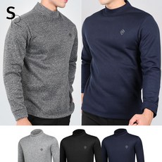 스타일랑 자체제작 프리미엄 모크넥 남성 도톰한 기모안감 반폴라 티셔츠(AW9SR3LT002M)