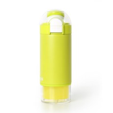 브라비 휴대용 분유케이스 결합 보온병, 350ml, 라임그린