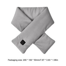 USB 전기 발열 온열 히팅 목도리 넥워머 머플러 겨울 목난로 충전 가열 방한 열 목 랩 야외 캠핑 하이킹용 소프트, 없음, 3) Gray