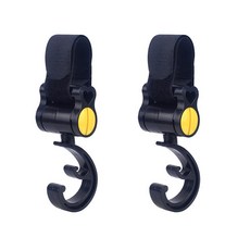 2 개대 가방 유모차 후크 유모차 회전 360 자동차 좌석 액세서리 주최자 액세서리, [01] Yellow 2Pcs, 2개