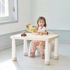 프렌디아 아기 유아 책상 의자 테이블 체어 높이조절 키즈 공부상 4컬러, 베이지 세트 [책상+의자]
