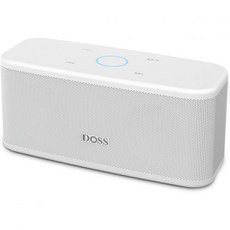 휴대용미니스피커 블루 등산 카페 엠프 DOSS SoundBox Plus 블루투스 스피커HD 사운드 포함 무선 스테레오 페어링 내장 마이크 20H 재생 시간 휴대용 스피커 가정용, White - 블루투스스피커