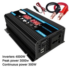 엠디홍 인버터 컨버터 차박 파워뱅크 100004000w 12244860v 220v 순수 사인파 전력 인버터 태양계태양 전지 패널가정야외캠핑, 4000w 12v 110v, 1개