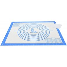영국직배송 Dough Scraper Non-Slip 패스츄리 롤링 매트가 있는 큰 실리콘 베이킹 매트 시트(측정 60 ♫ 40 cm) Non-Stick Do