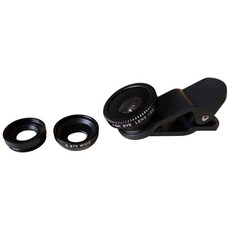 범용 휴대용 렌즈 키트 슈퍼 광각 렌즈 매크로 렌즈 어항 렌즈 클립, 검은색, 1개