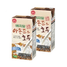 베지밀 아몬드와 호두 두유 190ml 48팩, 베지밀 시니어 두유 190ml 48팩, 48개