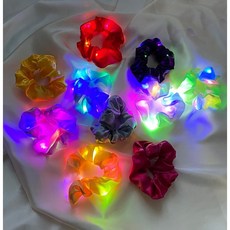 연말 파티 특이한 야광 페스티벌 led 곱창 헤어 머리끈