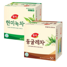 동서 현미녹차 50T+ 둥굴레차 50T, 100개, 1.2g