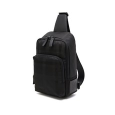 닥스 악세서리 남성 20SS [DAKS TRAVEL]블랙 나일론 혼방 체크 로고 경량 슬링백 DBBA0E820BK