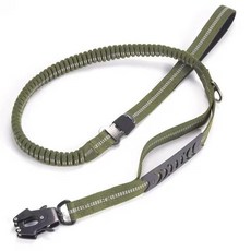 패딩 핸들 무거운 짐 작업 가죽 끈 교통 손잡이 스냅 후크 반사 워킹 리드, 1. Army Green, 1개