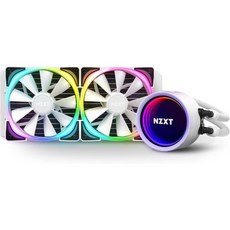 NZXT 크라켄 X53 RGB 240mm RLKRX53R1 AIO CPU 리퀴드 쿨러 회전하는 인피니티 미러 디자인 개선된 펌프 파워 바이 캠 V4 커넥터 에어 V2 120mm