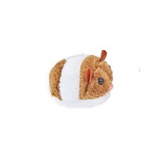 고양이 재미 있은 박제 장난감 수동 끌어 오기 반지 기계 떨고 마우스 대화 형 애완 동물 용품 선물, [01] Brown white, 1개