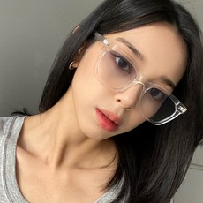 멜라크메 남자 여자 스퀘어 휴양 여행 컬러 뿔테 패션 투명 스카이 선글라스