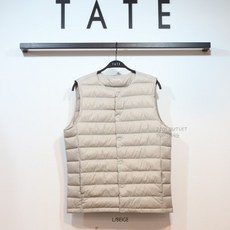 TATE NC02 변형 넥라인 경량 패딩 조끼 KAAW9-UVT900
