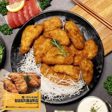 노랑 튀겨나온 참치 통살 생선까스 소스 포함 500g, 1개