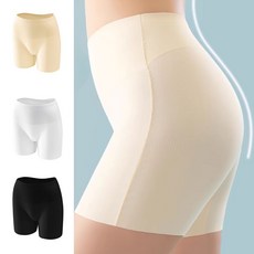 심리스팬티 여성 사각팬티속치마 3부 속바지 보정 하이웨스트 3P
