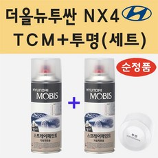순정품 현대 더올뉴투싼 NX4 TCM 팬텀블랙 스프레이 페인트 + 투명스프레이 200ml