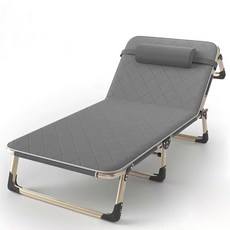 BOSUN 넓히다 75CM 1인용 접이침대 낮잠 침대 간이침대, 회색  피부 친화면 패드