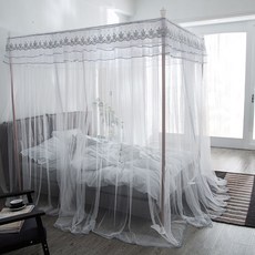 북유럽커튼침대캐노피모기장커튼사각공주풍