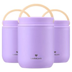락앤락 리틀럽 푸드자, 연보라, 3개