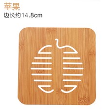 [요요중국] 크리 에이 티브 중공 나무 플레이스 매트 코스터 방수 일본 주방 potholder 미끄럼 방지 냄비 매트 간단한, 05. 90g 사과, 단일옵션