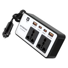 오토코스 N1-7 차량용 초고속 충전 시거잭 멀티 인버터 200W PD30W DC 12V(IN) - 220V(OUT), 1개