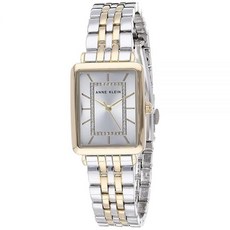 Anne Klein 여성용 글리터 액센트 팔찌 시계 투톤 AK/3761SVTT, Two Tone