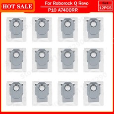 Roborock Q Revo 예비 부품 메인 사이드 브러시 헤파 필터 걸레 천 먼지 봉투 P10 A7400RR 로봇 진공 청소기 액세서리, 14 12pcs.5, 14 12pcs.5