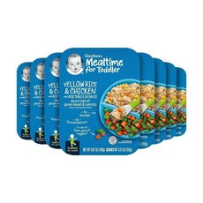 Gerber 거버 시판이유식 라이스 치킨 야채 12개월부터 152g 8팩, 8개