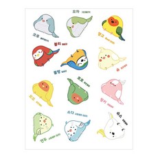 앵무새용품 리프패럿 푸짐뱃살 옆태 스티커