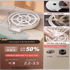 컵세척기 싱크대 설치 고압 컵워셔 주방 자동세척 헹굼 글라스, 방문설치, A, 04.달빛흰색 A형