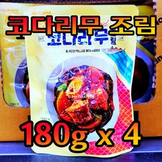 Free Delivery 노브랜드 코다리 무조림 180g x 4 NoBrand Kodari-Mu-jorim - Braised half-dried pollock and radish, 4개
