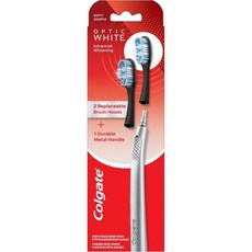 콜게이트 교체형 헤드 칫솔 스타터 키트 옵틱 화이트 브러시 2개 첨단칫솔, 1 Brush/ 2 Heads_Whitening, 1개