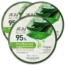 더페이스샵 신선한 제주 알로에 수딩젤 300ml, 3개