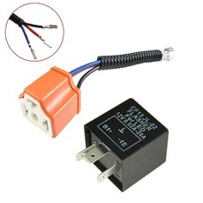 3-Pin CF-13 LED Flasher Fix w/Conversion Wire For Both CF13 and CF14 Sockets For LED Turn Signal Light Bulbs Hyper Flash Fix
