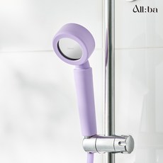 [set] 올바 더 뉴 실리콘(의료용) 샤워기 세트 1.5M (샤워헤드+샤워호스1.5M+필터2ea), 블루밍라벤더, 1세트