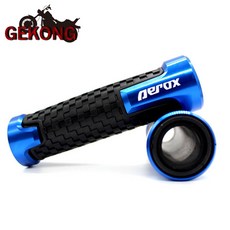 로고 Aerox For YAMAHA Aerox155 Aerox 155 2017 2018 오토바이 액세서리 7/8 ''22MM CNC 핸들 바 그립 핸들 그립 핸들 바, 파란색