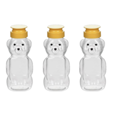메리멜팅 곰돌이 물병 소스통 꿀통 답례품 베어보틀 5세트, 3개, 240ml, 노란뚜껑
