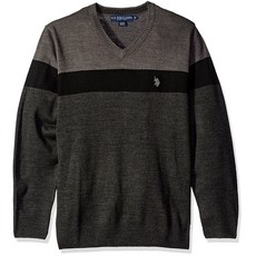 해외 폴로 U.S. Polo Assn. Mens All Over Stripe V-Neck Sweater PROD2060000440 스웨터