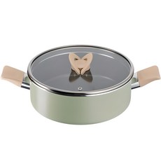 Tefal 特福 IH爐適用Blossom系列附蓋鈦塗層雙耳湯鍋, 薄荷綠, 24cm, 1組