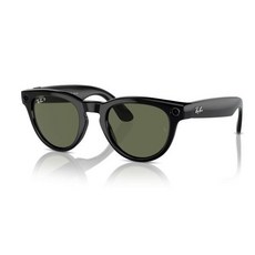 레이벤 RayBan 메타 헤드라이너 스마트 글래스 안경 블랙 편광 G15 그린, Headliner, Polarized, Shiny Black / G15 Green