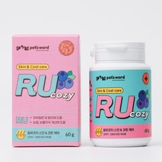 펫츠워드 반려동물 알유코지 스킨 & 코트 케어 영양제 60g, 1개, 피부/피모+알러지