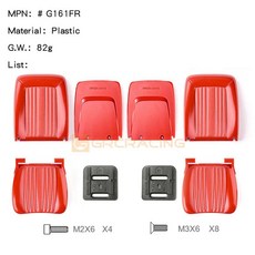 1/10 RC 크롤러 자동차용 레트로 시트 Traxxas TRX4 디펜더 쉐보레 블레이저 DIY 부품 2 개, 01 Red 2pcs