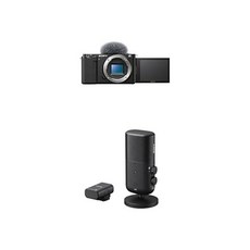 Sony 소니 알파 ZV-E10 - APS-C 교환 렌즈 미러리스 브이로그 카메라 키트 화이트, Black Sony _w/Streaming Microp