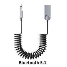 무선 블루투스 5.1 어댑터 동글 USB 3.5mm 잭 자동차 오디오 Aux 핸즈프리 키트 수신기 BT 송신기