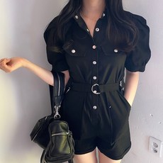 퍼프소매점프수트