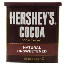 HERSHEY'S 코코아 언스위트 8oz Cocoa Unsweetened Container, 1팩