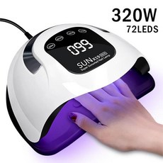 양손 UV LED 네일 램프 전문 젤 광택제 경화 건조 조명 LCD 디스플레이 장비 268W, 1개, 02 uv nail lamp X19-MAX